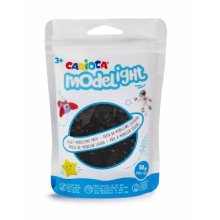Carioca Modelight Pack de Pasta de Moldear Super Ligera - Elastica y Maleable - Se Seca al Aire - No Ensucia las Manos - Reutilizable con Agua - Color Negro