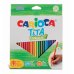 Carioca Tita Pack de 24 Lapices Triangulares - Cuerpo Triangular - Colores Brillantes y Lavables - Escritura Blanda - Mina Ø 3mm Segura y Resistente - No Se Astilla si Se Rompe - Color Varios