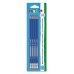 Carioca Tita Pack de 4 Lapices de Grafito HB - Facil de Borrar y Sacar Punta - Cuerpo Triangular - Mina Resistente a las Caidas - Color Gris