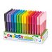 Carioca Fiorella Expositor con 120 Boligrafos de Colores Tinta Gel - Punta de Bola 1mm - Cuerpo Transparente de Colores - Colores Surtidos