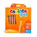 Carioca Baby 1+ 3In1 Pack de 10 Lapices - Lapiz, Cera y Acuarela en Uno - Cuerpo Extragrande Facil de Agarrar - Acuarelables con Agua y Pincel - Color Varios