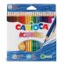 Carioca Acquarell Pack de 24 Lapices Acuarelables - Efecto Acuarela con Agua y Pincel - Colores Intensos - Escritura Suave - Mina de Ø 3.3mm - Color Varios