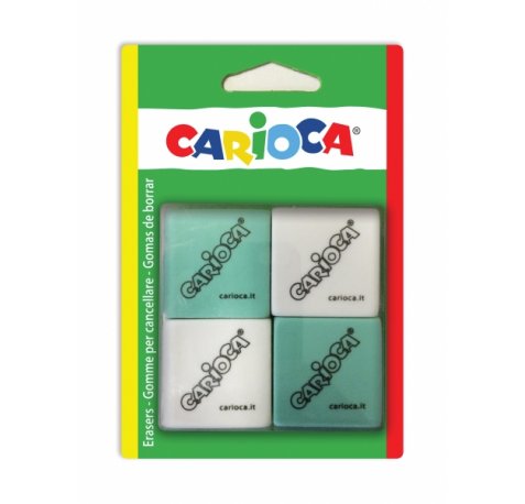 Carioca Pack de 4 Gomas Cuadradas - Color Varios