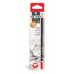 Carioca Black B Pack de 12 Lapices de Grafito - Facil de Borrar y Sacar Punta - Cuerpo Triangular Agradable al Tacto - Mina Resistente a las Caidas - Color Negro