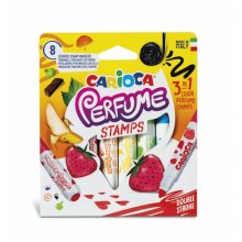 Carioca Pack de 8 Rotuladores Perfumados Doble Punta - Tinta Perfumada y Lavable - Aromas Naturales - Libre de Sustancias Alergenicas - Punta Bloqueada y Conica para Doble Trazo - Color Varios