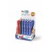 Carioca Oops Expositor de 24 Boligrafos Borrables Retractiles - Tinta Termo Sensible - Empuñadura Ergonomica Triangular - Punta de Ø 0.7mm - Doble Goma - Recambios Compatibles - Color Varios