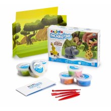 Carioca Pack Modelight Maxiplaybox Safari - Pasta de Moldear Ligera y Elastica - sin Gluten - Se Seca al Aire - Incluye Herramientas y Tutorial - Color Varios