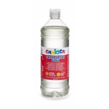 Carioca Botella Cola Transparente 1000gr - Tapa con Dispensador - Apta para Papel y Carton - Secado Transparente - Color Transparente