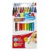 Carioca Creatip Pack de 10 Rotuladores - Tinta Superlavable - Punta Media con Doble Carrera - Punta Bloqueada y con Tapa Ventilada - Color Varios