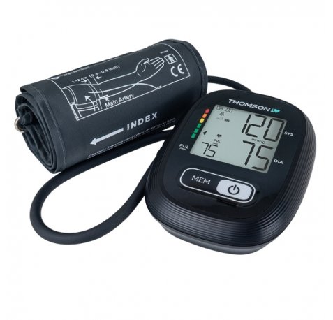 Thomson Cardio A10 Tensiometro de Brazo - Deteccion Arritmia - Inidcador de Hipertension - 2 Usuarios - Color Negro