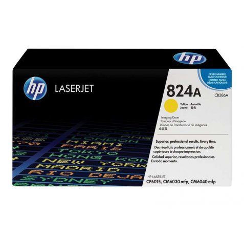 HP CB386A Amarillo Tambor de Imagen Original - 824A (Drum)