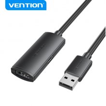 Vention Cable de Extension Activo USB 2.0 - Transferencia de Datos 480 Mbps - Conexion Estable - Construccion Duradera - Color Negro
