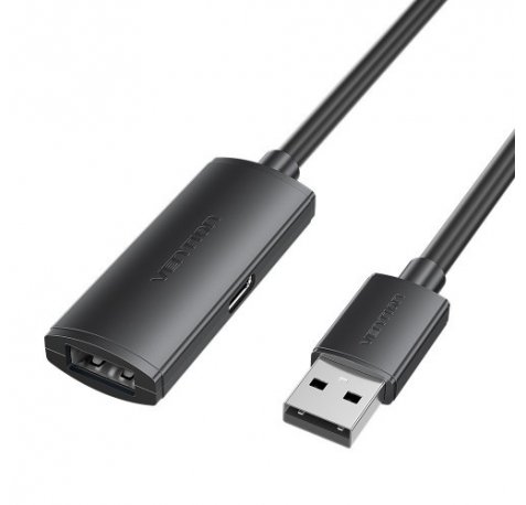Vention Cable Extension USB 2.0 - Longitud 30m - USB-A Macho - USB-A Hembra - Velocidad hasta 480Mbps - Color Negro