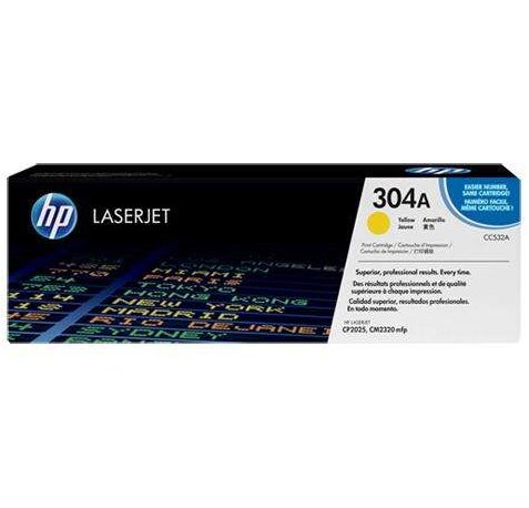 HP CC532A Amarillo Cartucho de Toner Original - 304A