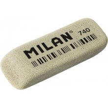 Milan 740G Goma de Borrar Abrasiva Biselada - Flexible - Miga de Pan - Caucho - Color Gris (40 uds)