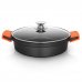Orbegozo CDB 1028 Cacerola Baja de Aluminio Fundido - Versatilidad y Seguridad en la Cocina - Antiadherente Libre de Pfoa - Apta para Todo Tipo de Fuegos - Capacidad 4.2 L