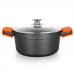 Orbegozo CDH 3024 - Cacerola de Aluminio Fundido para Guisos de la Abuela Indeformable - 4.5 L - Asas de Silicona - Antiadherente - Apta para Todo Tipo de Fuegos Segura y Practica