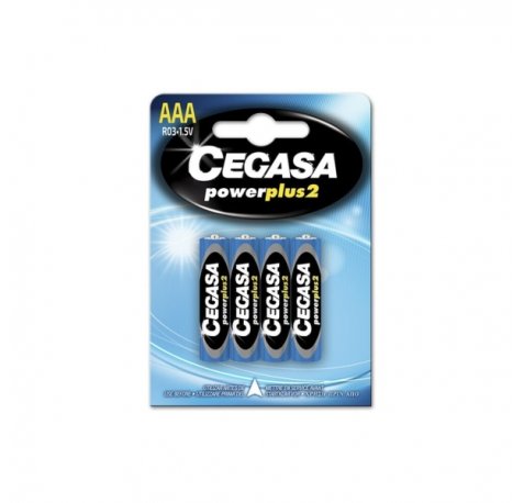 Cegasa Power Plus 2 Pack de 4 Pilas R06 AAA - Pilas Salinas para Aparatos de Bajo Consumo