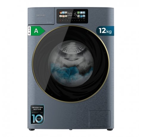 Cecotec Bolero DressCode 12950 Autodose Direct Drive 3D Titanium Lavadora de Carga Frontal de 12kg - 1400rpm - Autodosificacion - 13 Programas - Pantalla Tactil - 60x57.7x84.7cm - Color Azul Petroleo