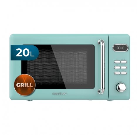 Cecotec Proclean 5110 Retro Green Microondas con Grill - 700W - Capacidad 20L - 5 Niveles - Bloqueo de Seguridad Infantil - Avisador Acustico - Color Menta