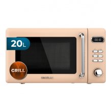 Cecotec Proclean 5110 Retro Beige Microondas con Grill - 700W - Capacidad 20L - 5 Niveles - Bloqueo de Seguridad Infantil - Avisador Acustico - Color Beige Cecotec Proclean 5110 Retro Beige Microondas con Grill - 700W - Capacidad 20L - 5 Niveles - Bloqueo de Seguridad Infantil - Avisador Acustico - Color Beige