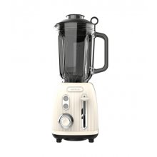 Cecotec Power Black Titanium RetroBeige Batidora de Vaso - 1200W - Jarra de 1.5L - Funcion Pulse - 4 Hojas Recubiertas de Titanio - Velocidad Ajustable - Color Beige