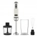 Cecotec Power RetroBeige 1200Max Cream and Crush Batidora de Mano - 1200W - Vaso de 0.5L - Accesorios Multifuncion - Campana Antisalpicadura - 4 Hojas Recubiertas de Titanio - Color Beige