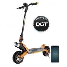 Cecotec Bongo V70 Connected Patinete Electrico - 1500W - Autonomia 70km - Bateria 48V y 15Ah - Doble Suspension - App - Disco de Frenado - e-ABS - Homologado DGT - Ruedas de 10" - Color Gris y Naranja