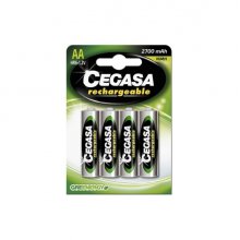Cegasa Rechargeable Pack de 4 Pilas Recargables AA HR6 2700mAh