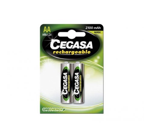 Cegasa HR6 Pila Recargable 2100 Mah - Mas de Mil Cargas - Tecnologia Rtu - Mantiene 85% Energia un Año - Compatible con Cargadores Cegasa - Ideal para Dispositivos de Alta Intensidad - Color Varios