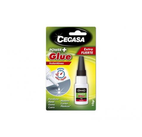 Cegasa Power Glue Adhesivo Instantaneo - Alta Resistencia - Secado Rapido - Facil Aplicacion - Color Transparente