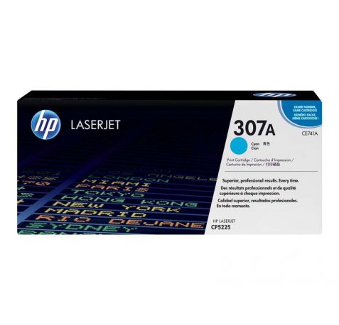HP CE741A Cyan Cartucho de Toner Original - 307A