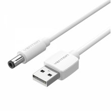 Vention Cable Alimentacion USB-A Macho a DC 5.5mm Macho - 1m - Color Blanco