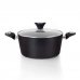 Orbegozo CFM 2022 Fundicook Cacerola de Aluminio Forjado con Capacidad de 5.09L - Antiadherente Libre de Pfoa - Mango Ergonomico y Tapa de Cristal Templado - Facil Limpieza