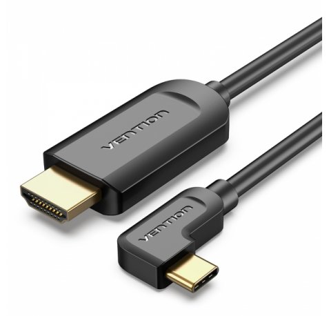 Vention Cable USB-C Macho a HDMI 2.0 Macho Angulo Recto - 1.5m - Color Negro