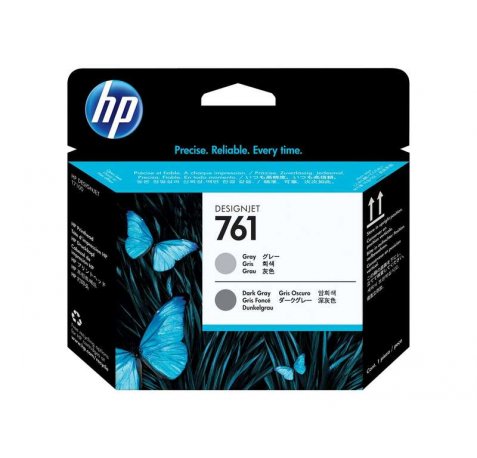 HP 761 Cabezal de Impresion Original - Gris y Gris Oscuro - CH647A