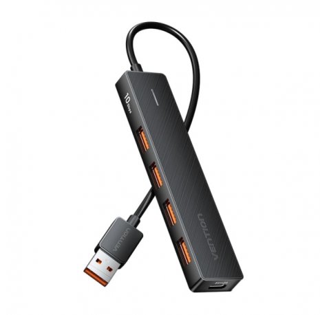 Vention HUB 5 en 1 USB-A 3.2 Gen2 a 4xUSB 3.2 Gen2/USB-C 10G - 0.15m - Color Negro