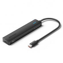Vention HUB 5 en 1 USB-C a 2xUSB-C 3.2 Gen2/2xUSB-A 3.2 Gen2/USB-C 10G - 0.15m - Color Negro