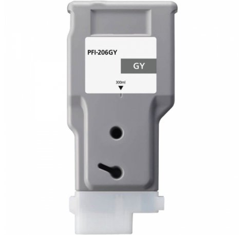 Compatible Canon PFI206 Gris Cartucho de Tinta Pigmentada PFI-206Y / 5306B001 para Canon imagePROGRAF IPF 6400, IPF 6450