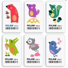 Milan 436A Goma de Borrar Rectangular Flexible - Miga de Pan - Caucho Sintetico - Dibujos Infantiles - Dibujos Surtidos (36 uds)