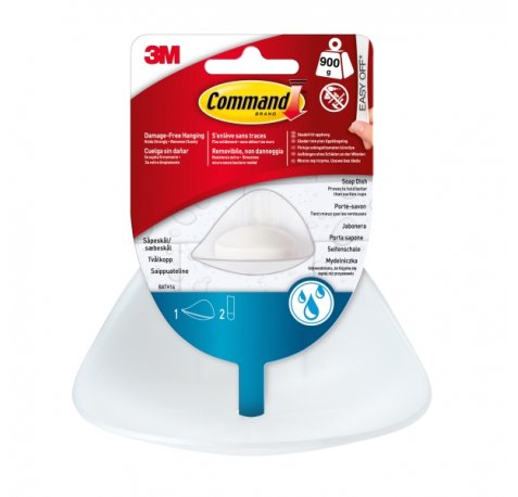 Command Jabonera de Aseo - Soporta hasta 0.9kg - Color Blanco