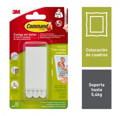 Command Tiras Adhesivas para Colgar Cuadros - Color Blanco