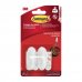 Command Pack de 2 Ganchos Compactos - Talla S - 4 Tiras Adhesivas - Soporta hasta 450G - Color Blanco