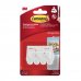 Command Mini Pack de 3 Ganchos - 4 Tiras Adhesivas - Soportan hasta 225G - Color Blanco