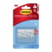 Command Mini Pack de 3 Ganchos - 4 Tiras Adhesivas - Soportan hasta 225G - Color Transparente