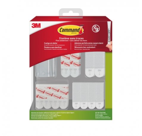 Command Pack Surtido de Fijacion Adhesiva - Formatos Surtidos - hasta 7kg - Color Blanco