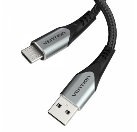 Vention Cable USB 2.0 Macho a MicroUSB Macho 60W 480Mbps - 1m - Color Gris