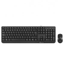 NGS Cocoa Pack de Teclado Multimedia + Raton 1000dpi - Color Negro