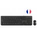 NGS Cocoa Pack USB Teclado Multimedia + Raton 1000dpi 3 Botones - Uso Ambidiestro - French - Color Negro