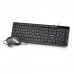 NGS Cocoa Kit V2 Combo Teclado + Raton USB - Teclado Multimedia - Raton 1000dpi 3 Botones - Uso Ambidiestro - Color Negro